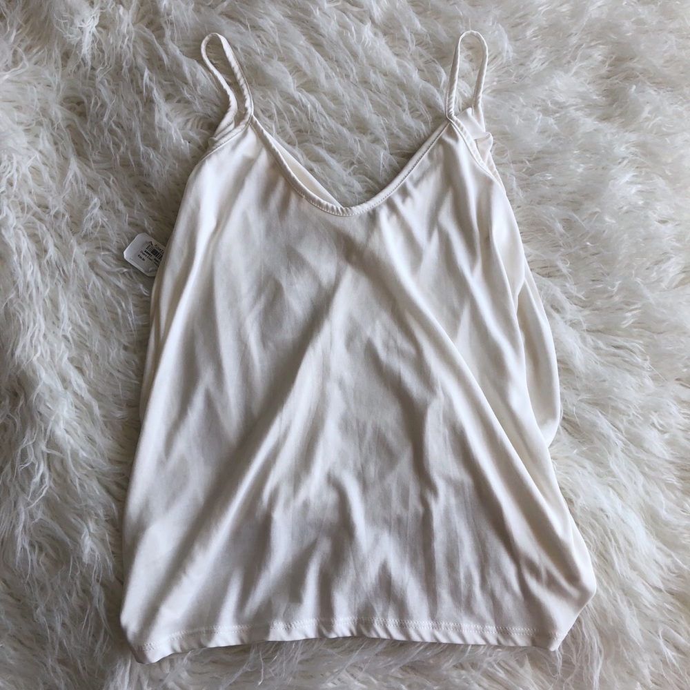 White Flowy Tank Top - Picture 3 of 8